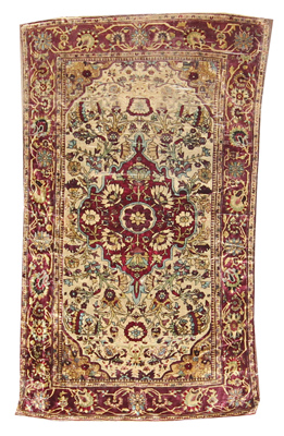 Silk Heriz Persian Rug (Antique -100% Silk)