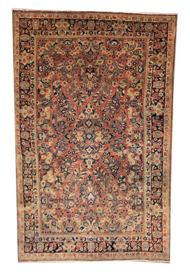 Persian Saruk Rug circa 1900 (Antique -100% Wool)