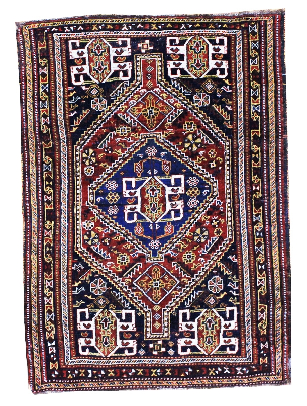 Persian Kashkay Rug circa 1910 (Antique -100% wool)