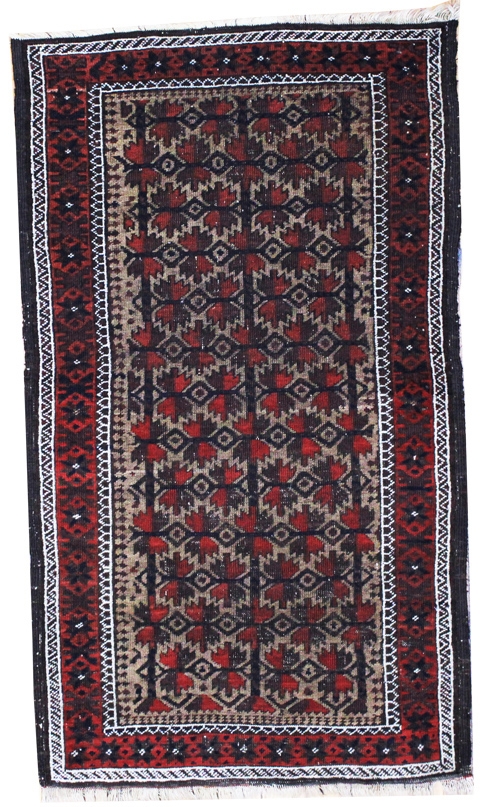 Persian Balouch Rug circa 1910 (Antique -100% wool)