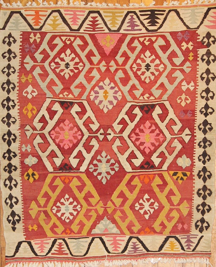 Turkish Klim Rug circa 1900 (Antique -100 % Wool)