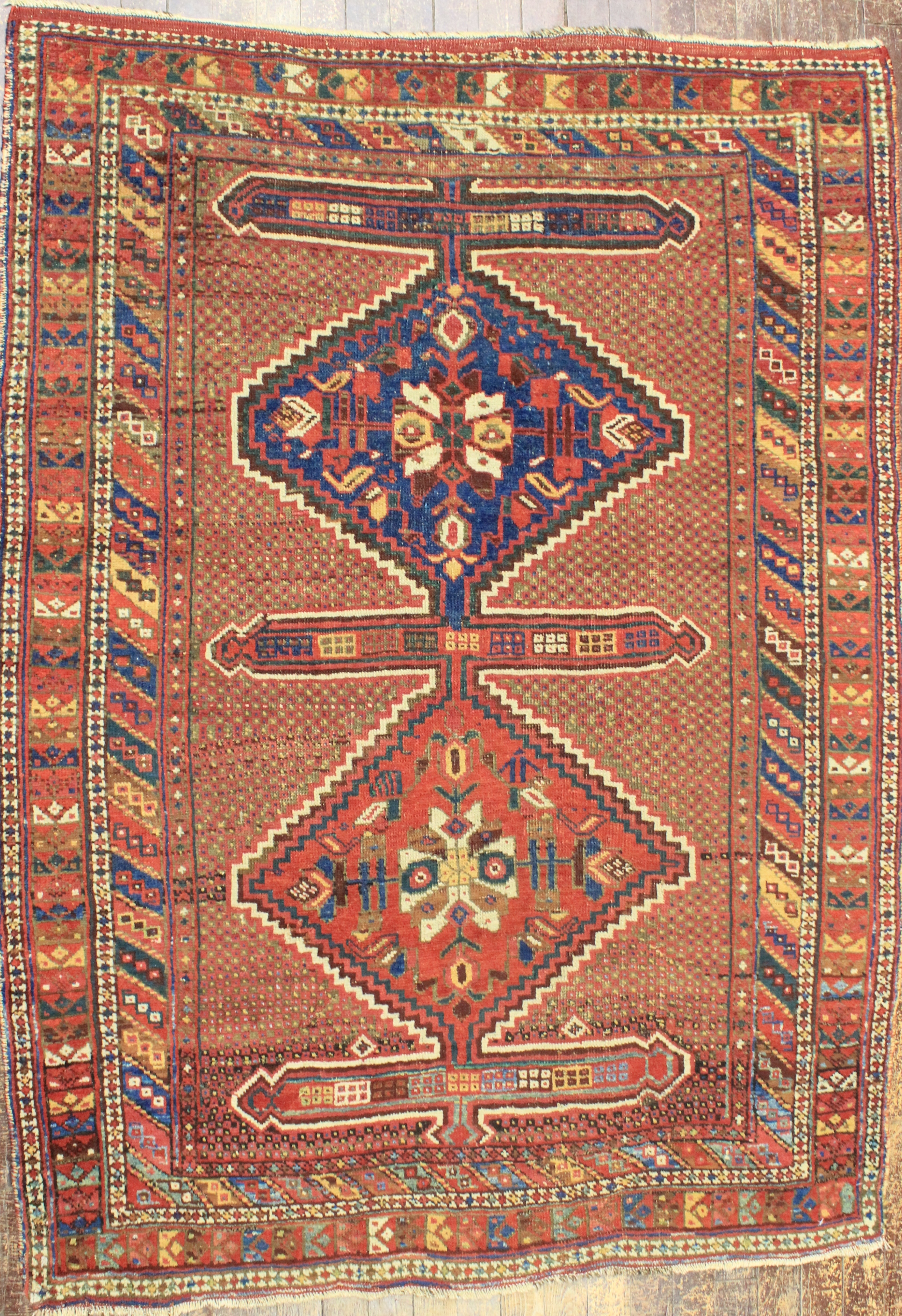 Persian Afshar Rug circa 19th Century (Antique -100% Wool)