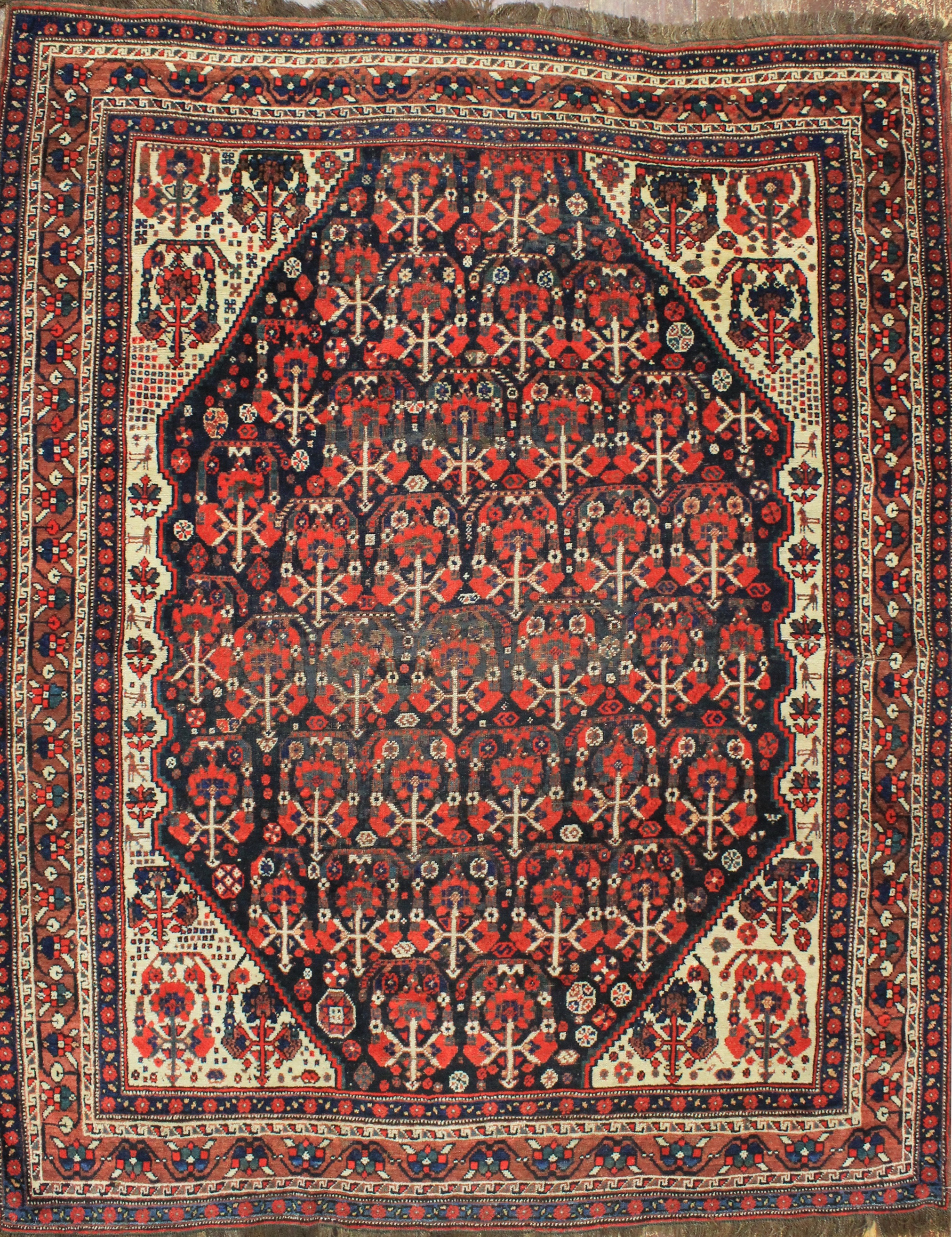Persian Kashkay Rug circa 1910/1920 (Antique -100% Wool)