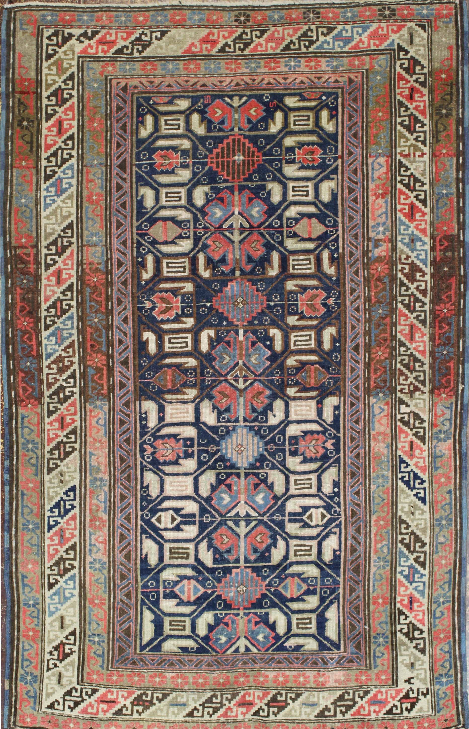 Kuba Shirvan Caucasus Rug circa 1880 (Antique -100% Wool)