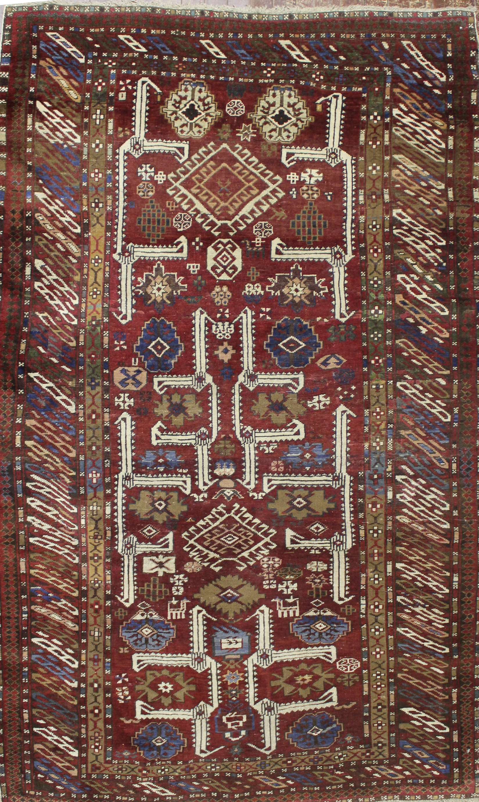 Caucasian Akstafa Rug circa 1880 (Antique -100% Wool)
