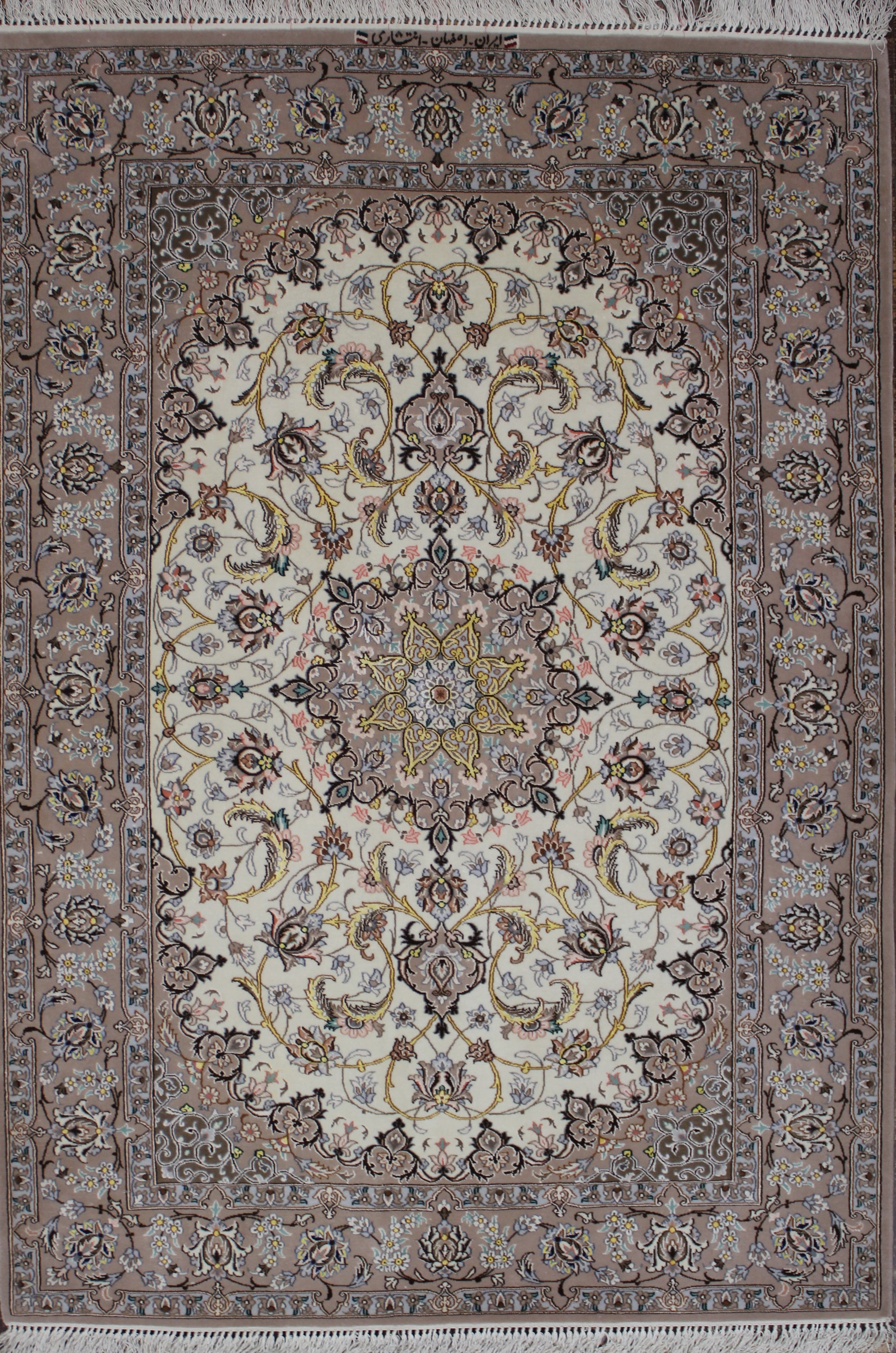 Fine Persian Isfahan Rug (Traditional -100% Wool and Silk)