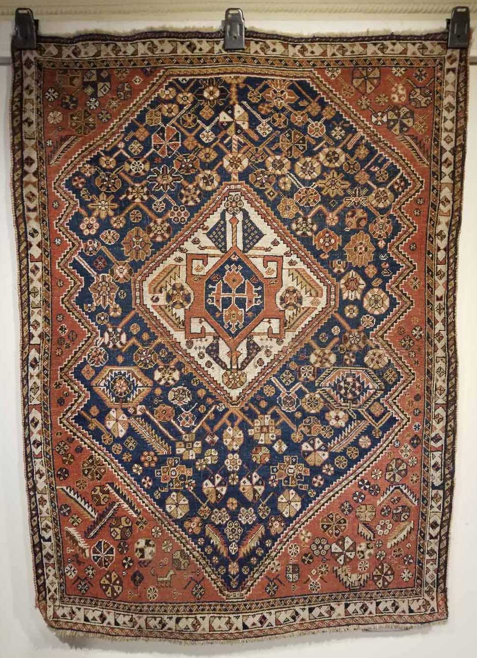 Persian Kashkay Rug circa 19th Century (Antique -100% Wool)
