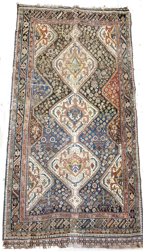 Persian Kashkay Rug (Antique -100% Wool)