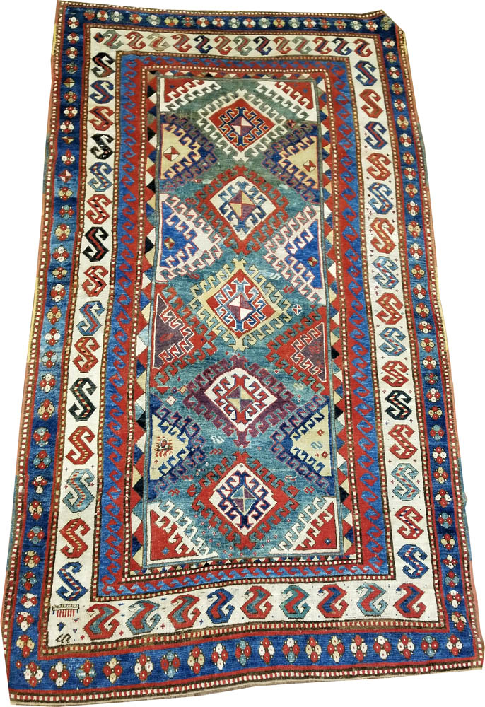 Caucasian Kazak Rug (Antique -100% Wool)