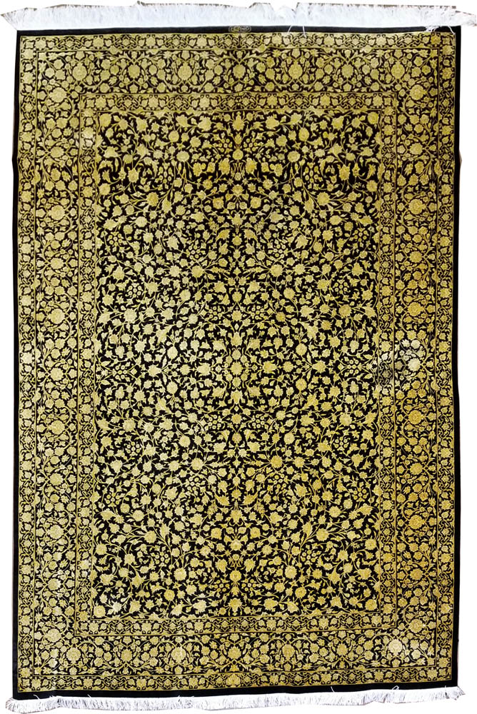 Fine Persian Qume Silk Rug (Traditional -100% Silk)