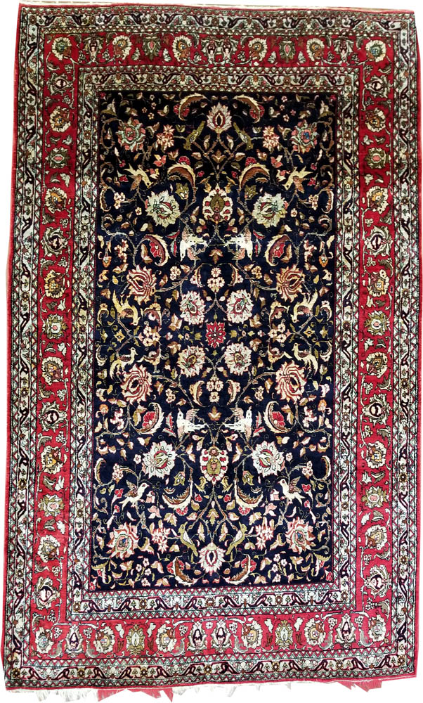 Persian Varamin Silk Rug (Traditional -100% Silk)