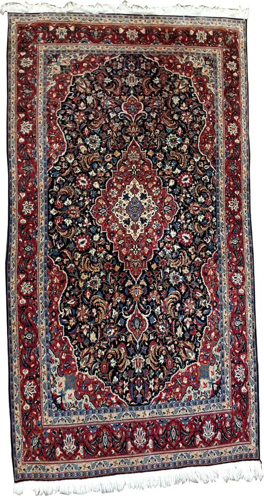 Persian Kashan Rug (Antique -100% Wool on Cotton)