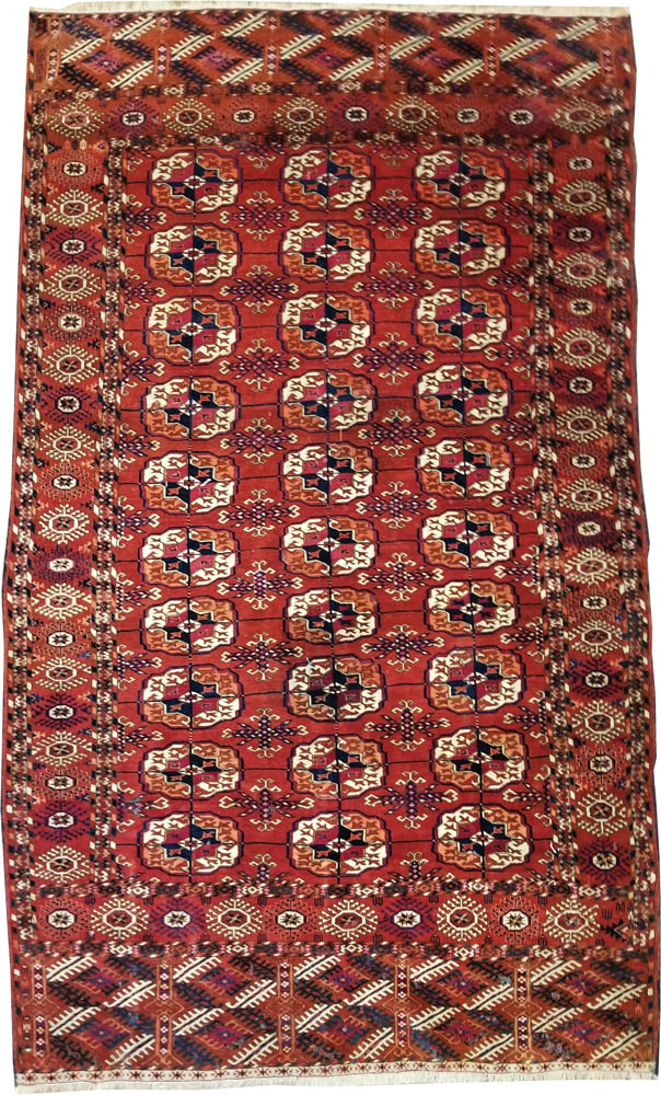 Persian Turkaman Rug (Antique -100% Wool on Wool)