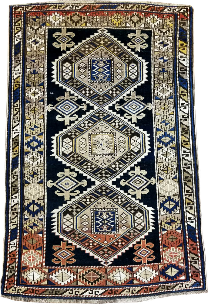 Caucasian Shirvan Rug (Antique -100% Wool)