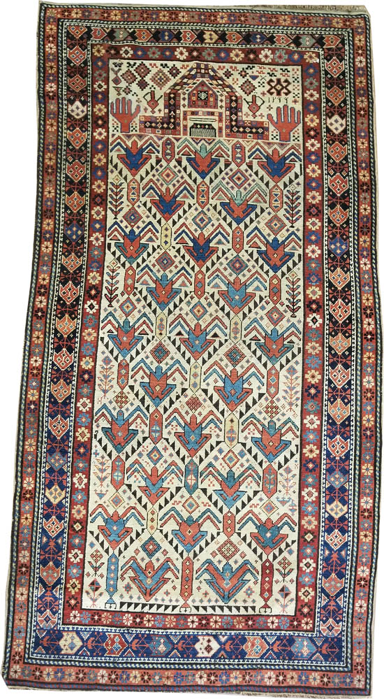 Caucasian Daghestan Rug (Antique -100% Wool)