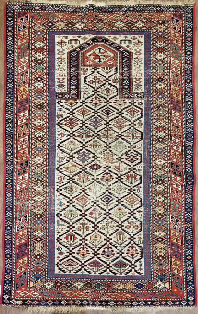 Caucasian Daghestan Rug (Antique -100% Wool)