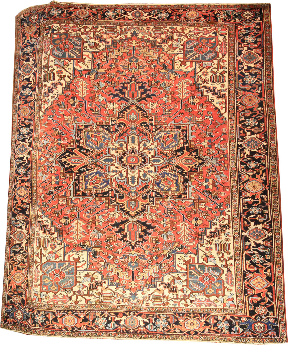Persian Heriz Rug (Antique -100% Wool on Cotton)