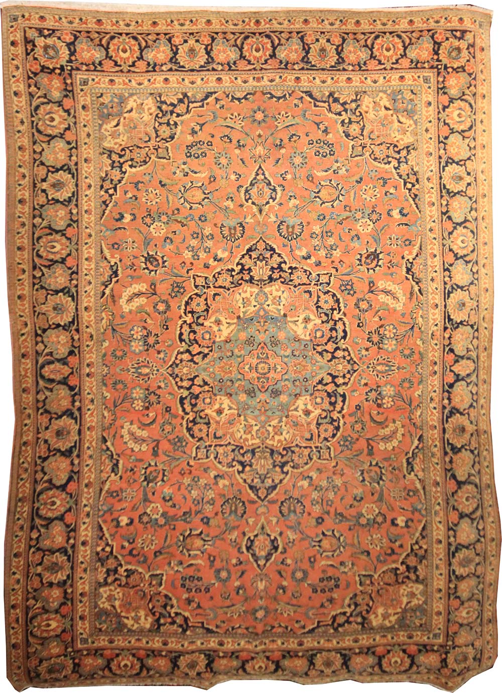 Persian Kashan Rug (Antique -100% Wool on Cotton)
