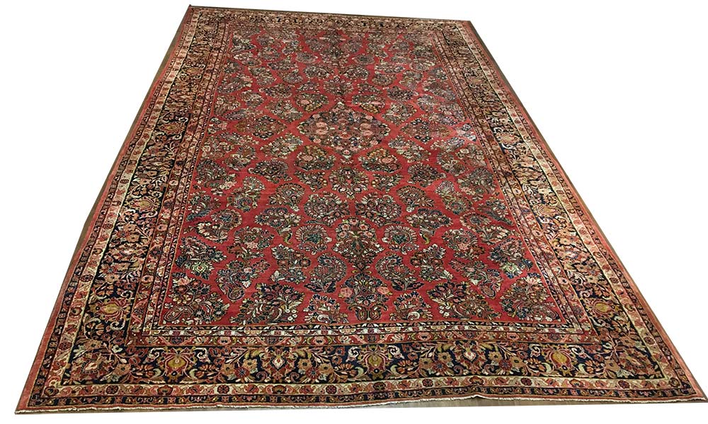 Persian Saruk Rug (Antique -100% Wool on Cotton)