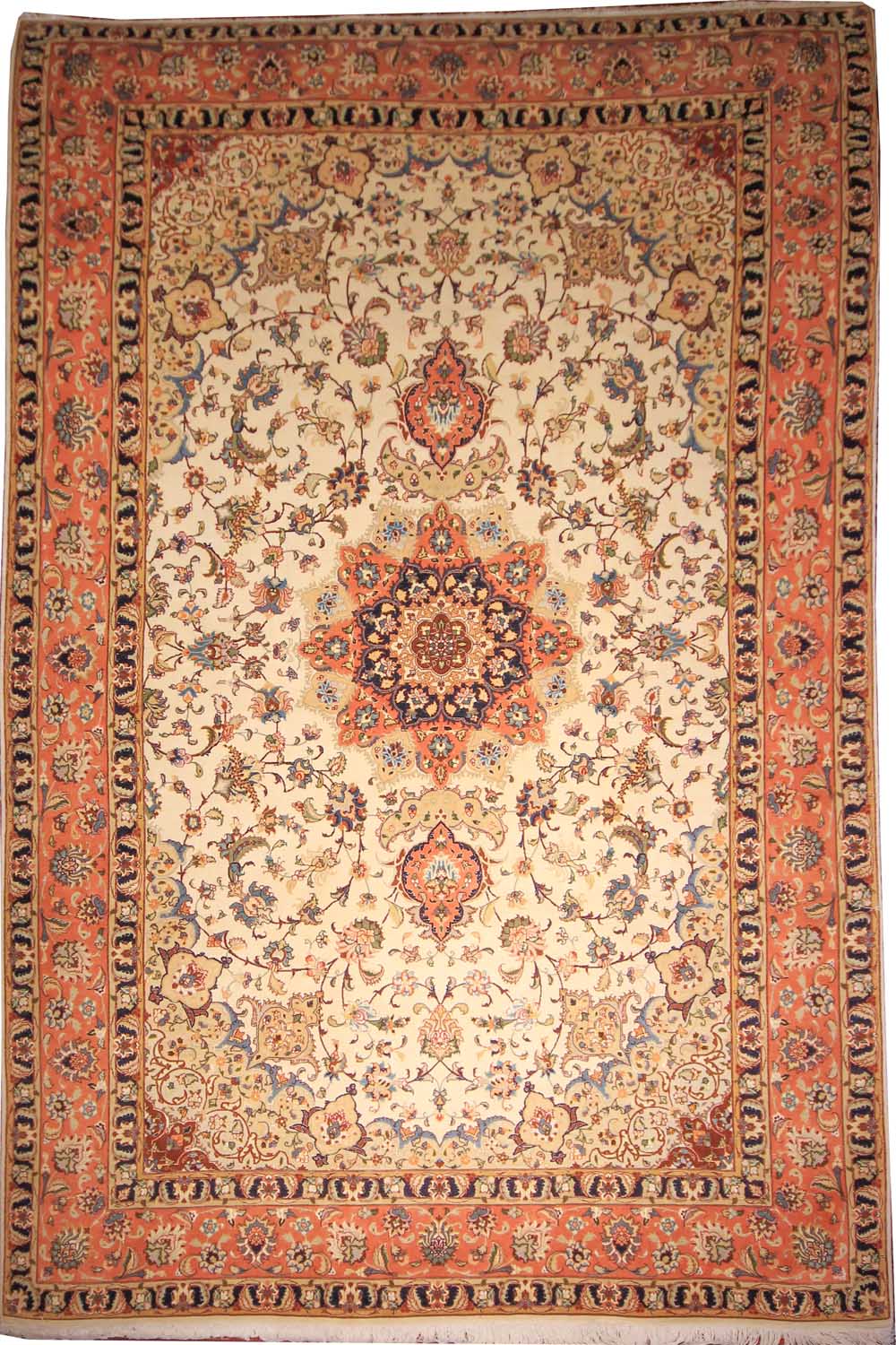 Fine Persian Tabriz Rug (Traditional -100% Wool and Silk on Cotton)