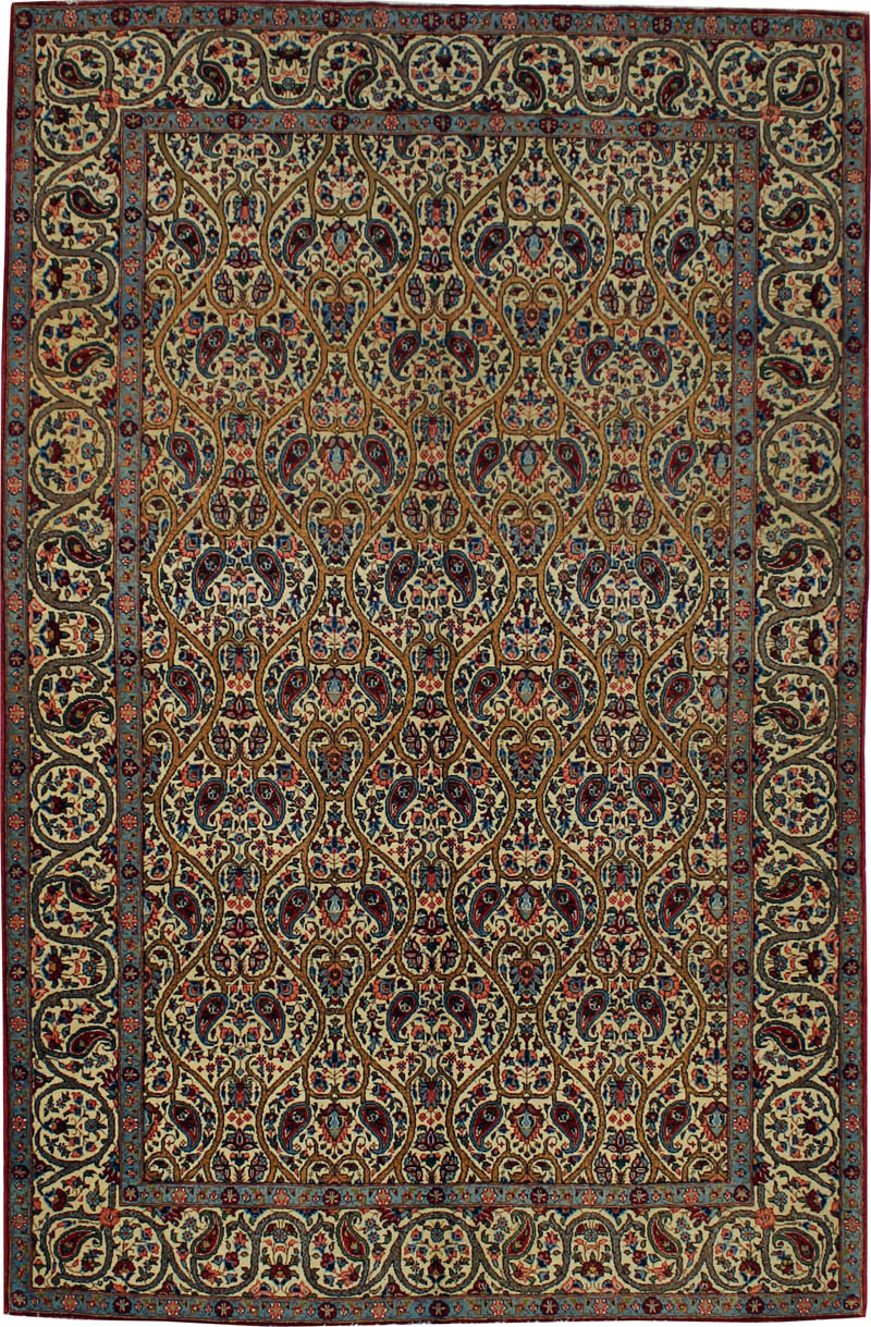 Semi-Antique Persian Qum Rug