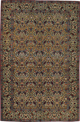Semi-Antique Persian Qum Rug