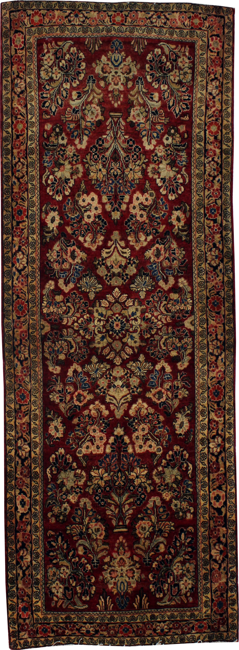 Antique Sarouk Mohajeran Runner