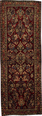 Antique Sarouk Mohajeran Runner