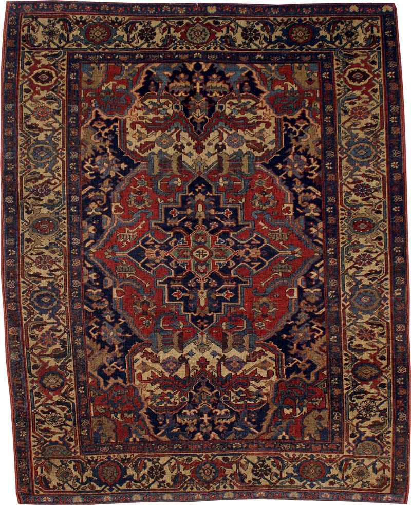 Antique Persian Heriz Serapi Rug