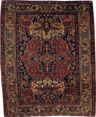 Antique Persian Heriz Serapi Rug