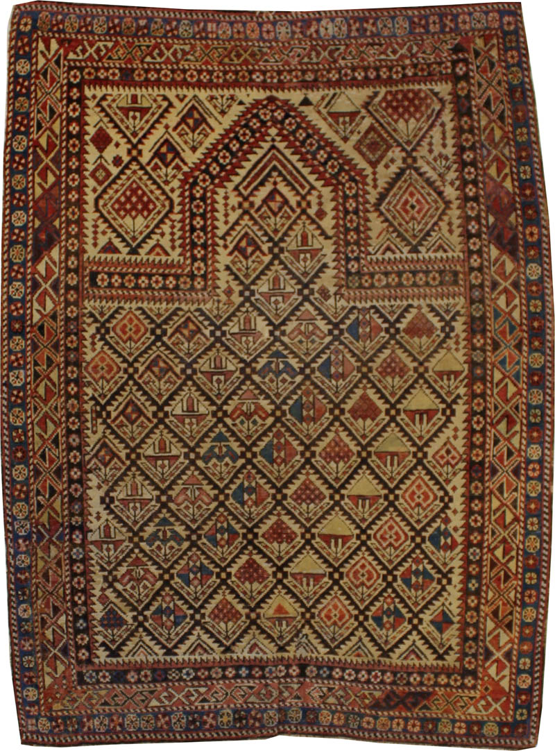 Antique Dagestan Prayer Rug