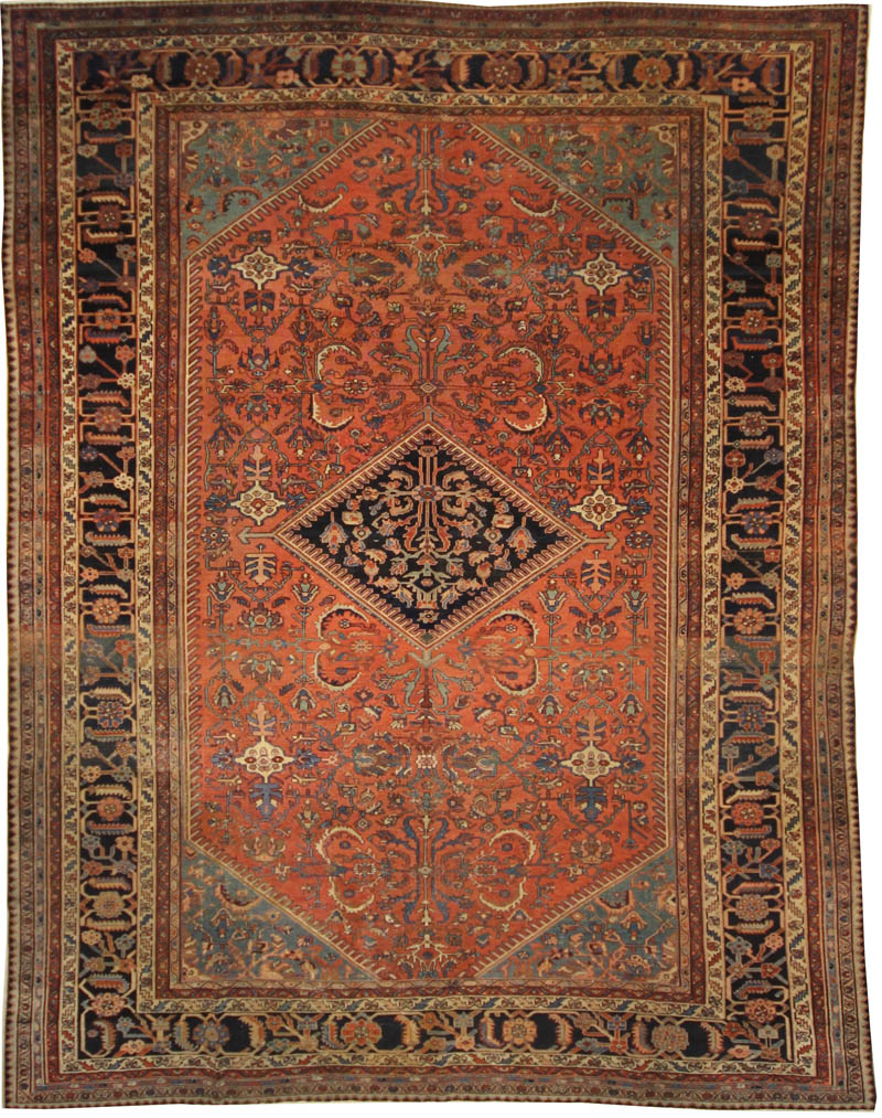 Antique Persian Farahan Rug