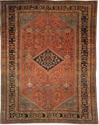 Antique Persian Farahan Rug