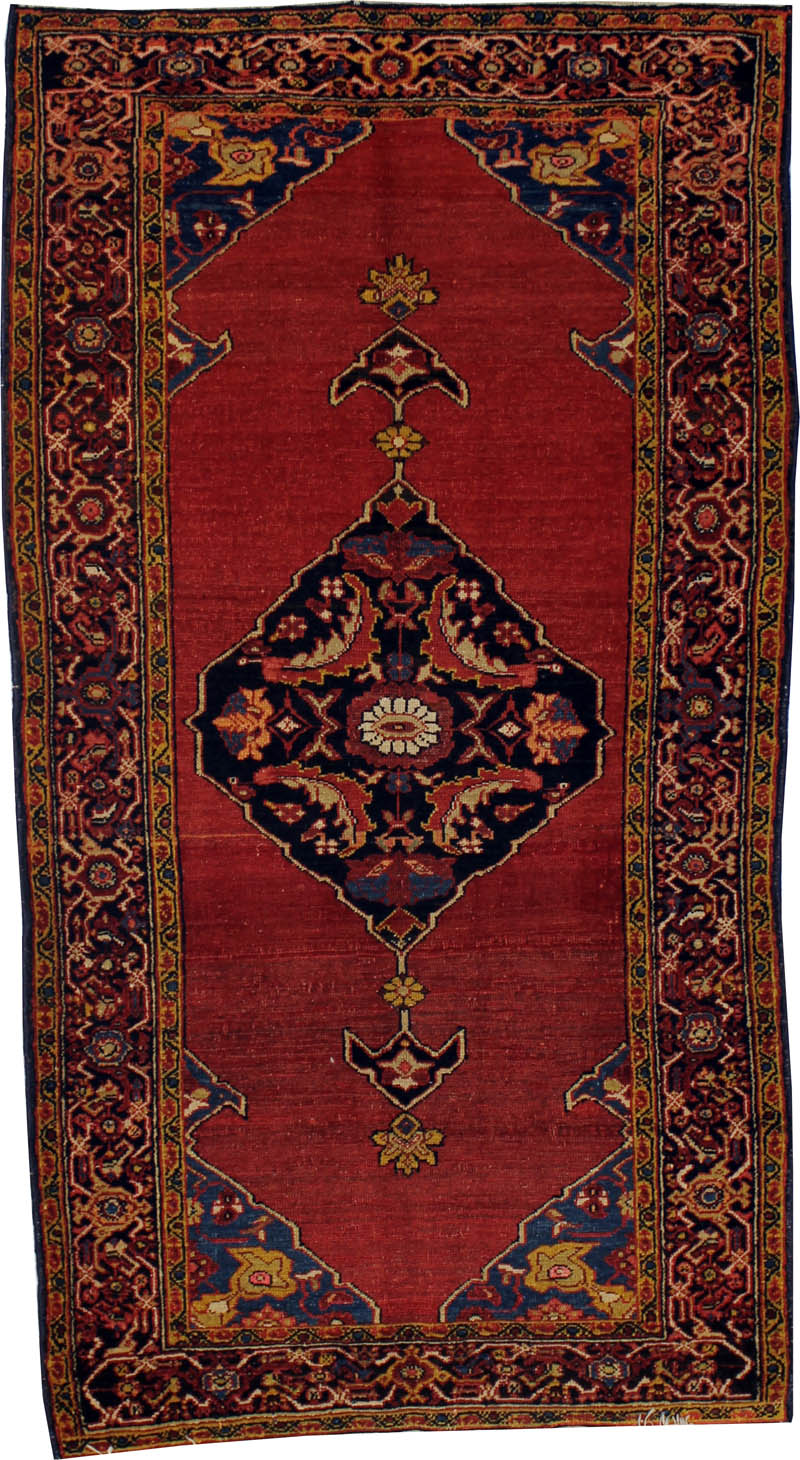 Antique Persian Seneh Malayer Rug