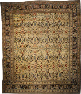 Antique Persian Mohtasham Kashan Rug