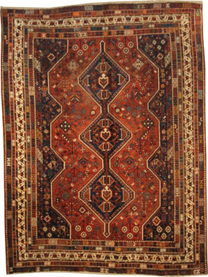 Antique Persian Khamseh Rug