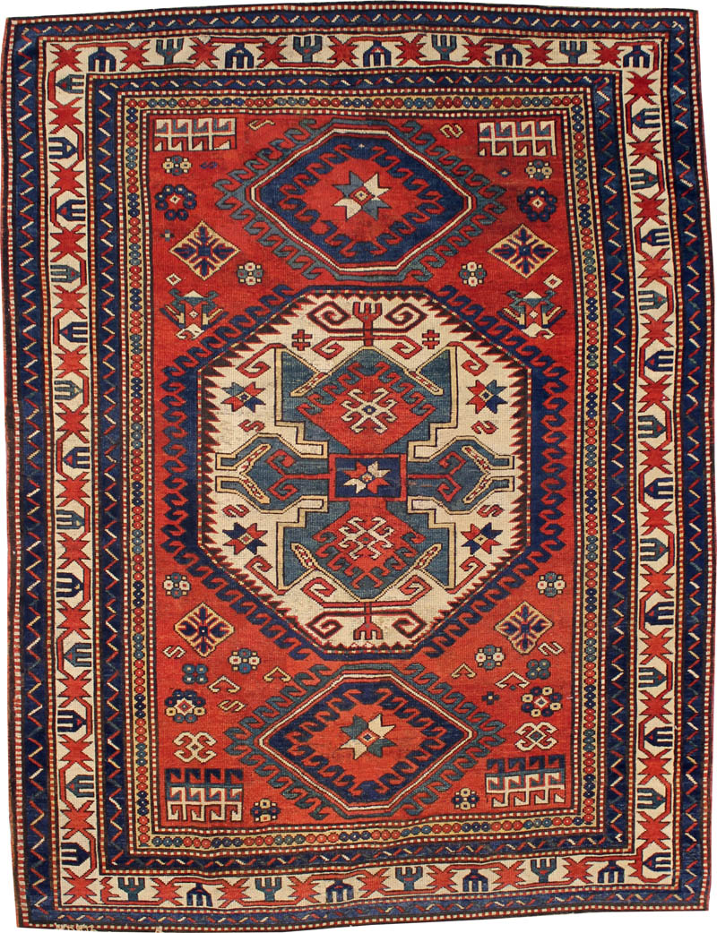 Antique Caucasian Rug