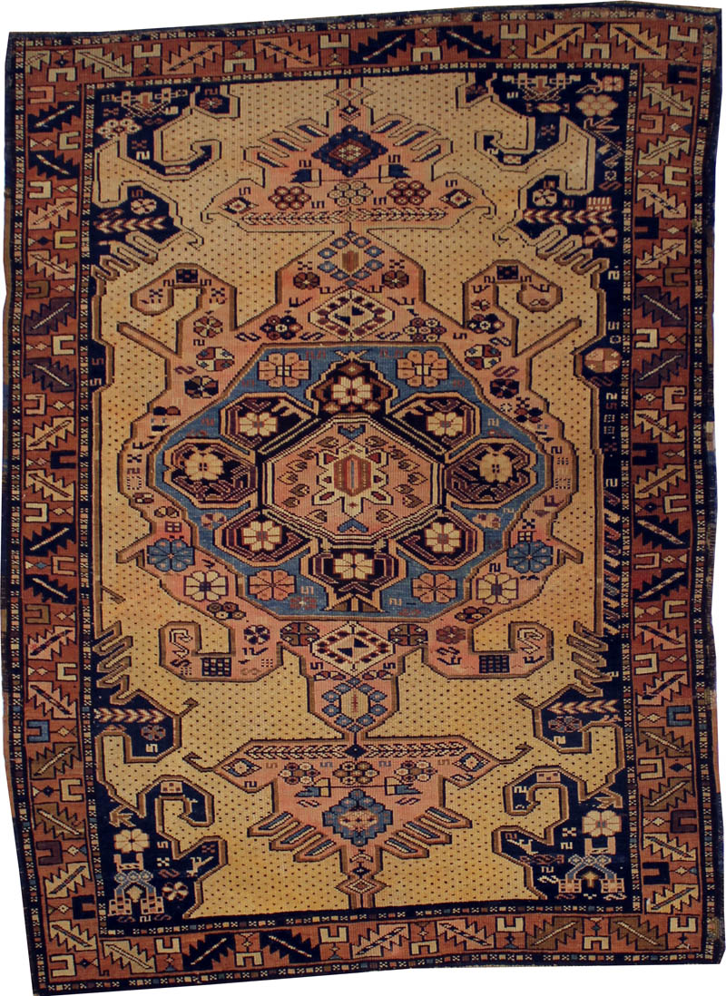 Antique Caucasian Rug