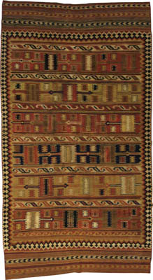 Antique Caucasian Shirvan Kilim