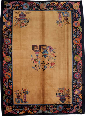 Antique Chinese Art Deco Rug
