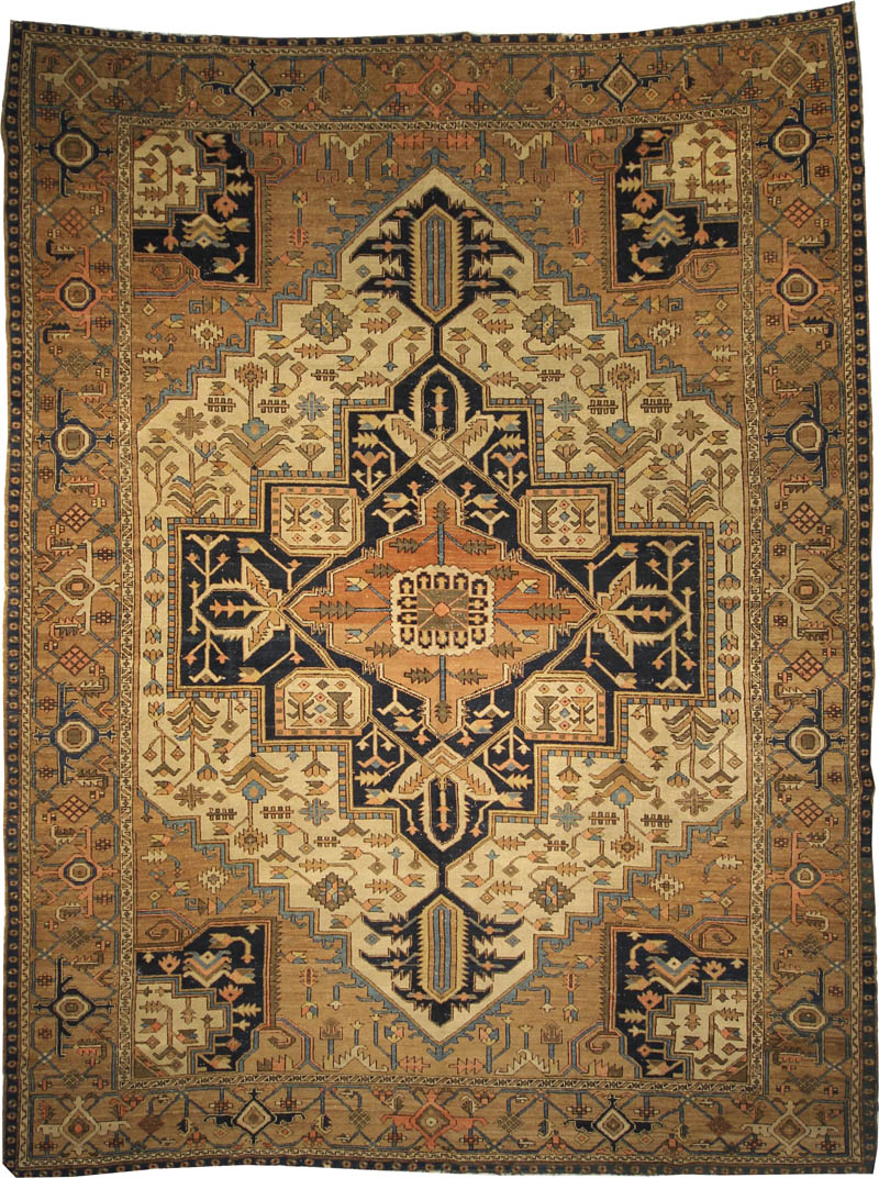 Antique Persian Karajeh Serapi Rug