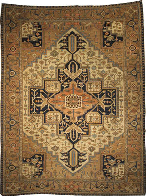 Antique Persian Karajeh Serapi Rug