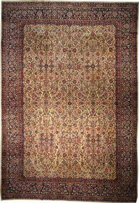 Antique Persian Kerman Farukh Rashid Rug