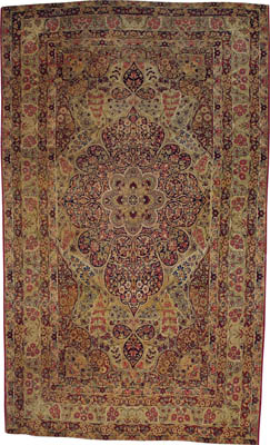 Antique Persian Kerman Ravar Rug