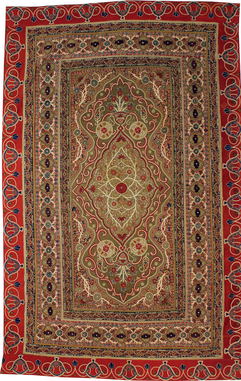 Antique Persian Rasht Douz Embroidery