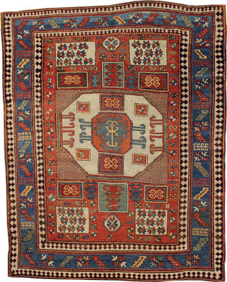 Antique Caucasian Karachov Kazak Rug